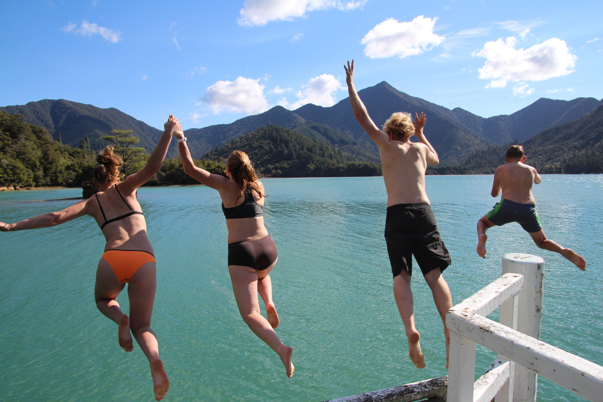 Swimmers On the Track Lodge Nydia Bay